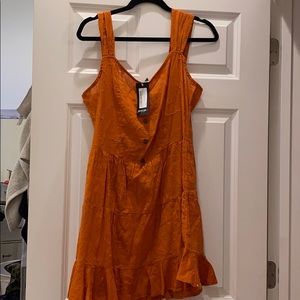 Orange flowy dress